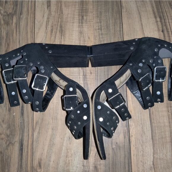 Sam Edelman Women's Studded Black Suede High Heels Size: 8 - Picture 3 of 10